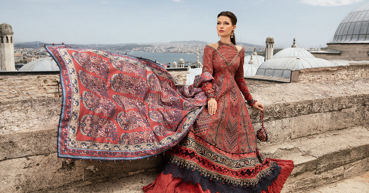 Maria B | M Prints Fall Edit 24 | MPT-2302-B - Ladies Clothes - Maria Faisal