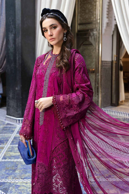 Maria B | Luxury Lawn 25 | D-2502-B by Maria Faisal - Registered Vendor of : Maria B - type : Ladies Clothes - 100% original wedding dresses