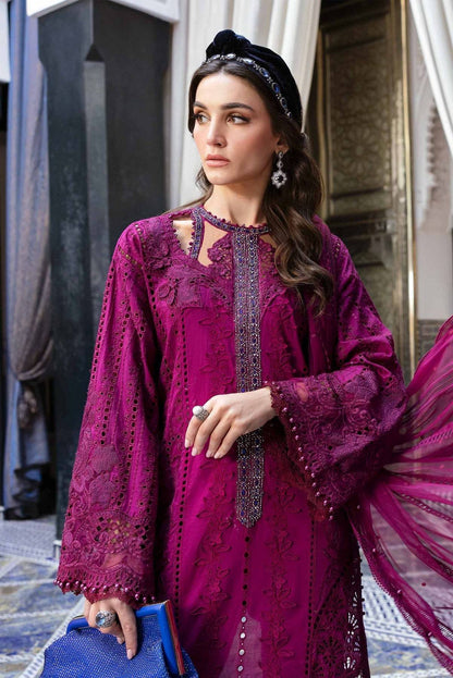 Maria B | Luxury Lawn 25 | D-2502-B by Maria Faisal - Registered Vendor of : Maria B - type : Ladies Clothes - 100% original wedding dresses