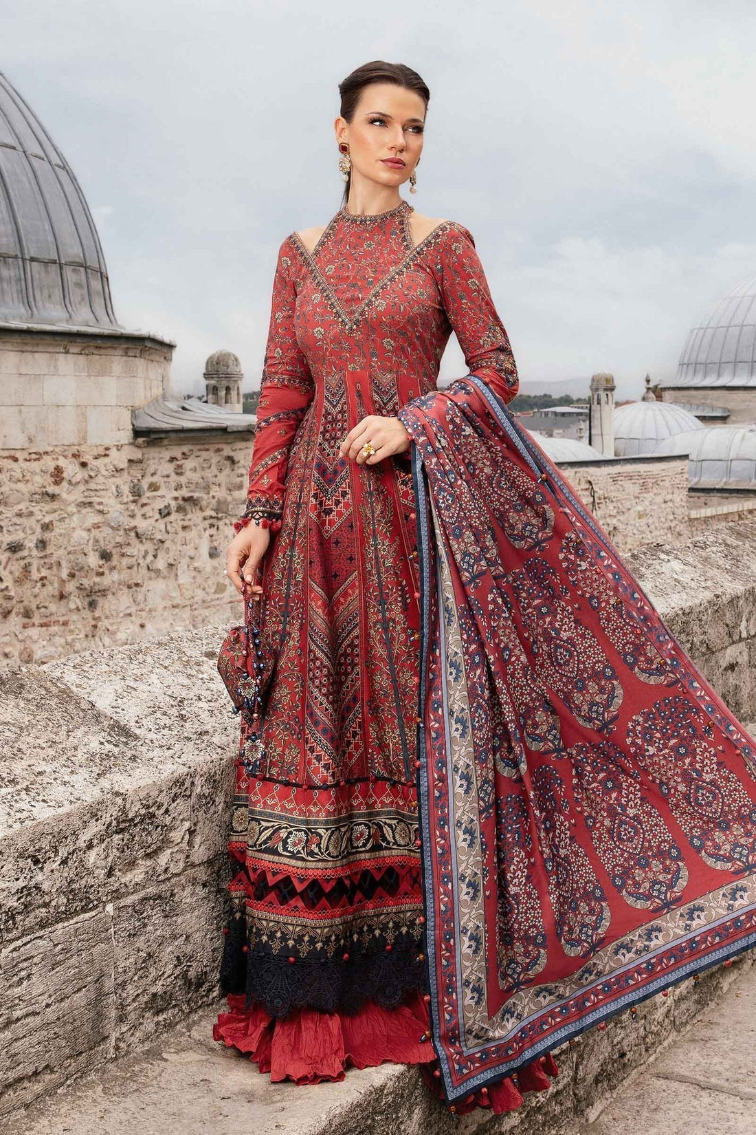 Maria B | M Prints Fall Edit 24 | MPT-2302-B - Ladies Clothes - Maria Faisal