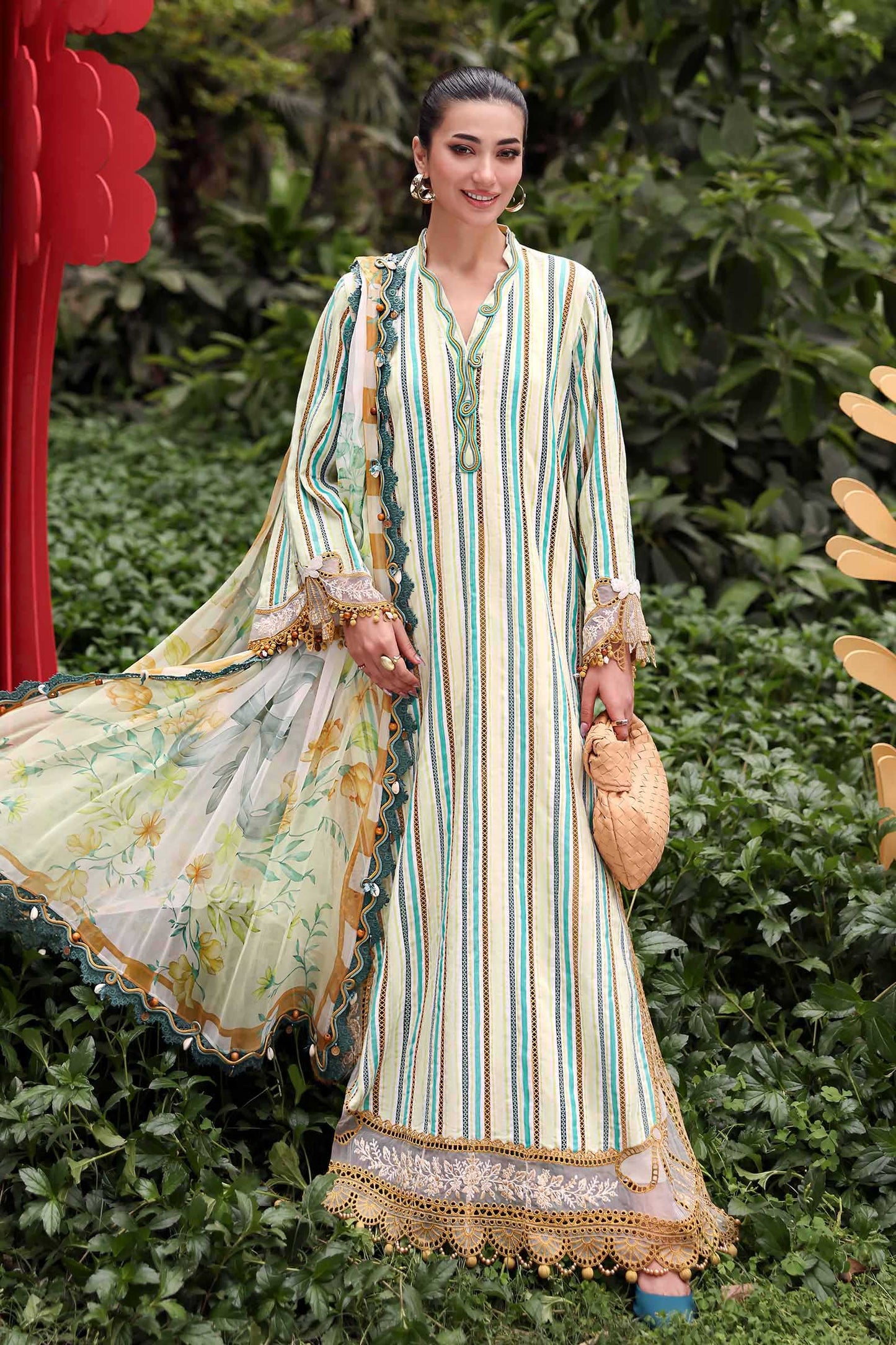 Maria B | M Prints 26 | MPT-3002-B - Luxury Dress - available at Maria Faisal in UK and USA.