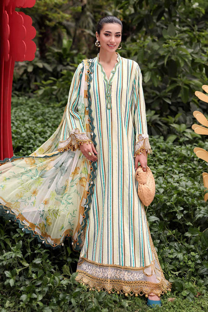 Maria B | M Prints 26 | MPT-3002-B - Luxury Dress - available at Maria Faisal in UK and USA.