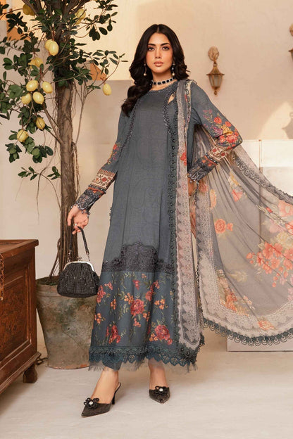 Maria.B | M Print Eid Edit | MPT-2202-B - Designer Dress with Intricate embroidery and embellishments. Shop elegent wedding dress at Maria Faisal.