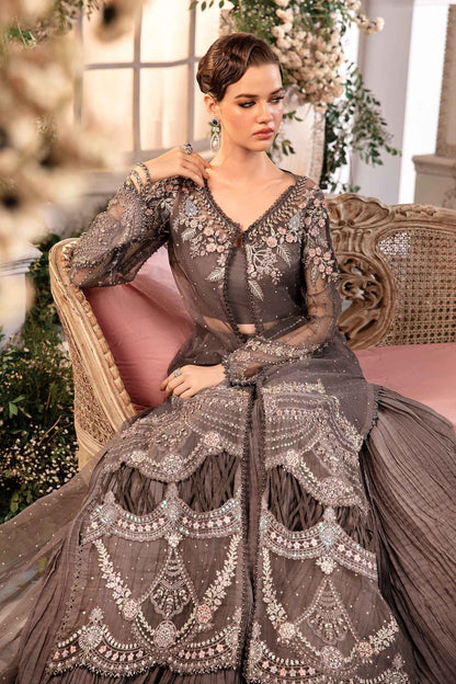 Maria B | Mbroidered Formals 24 | Organza Suit | BD-2902 - Designer Dress with Intricate embroidery and embellishments. Shop elegent wedding dress at Maria Faisal.
