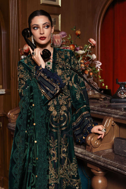 Maria B | Winter Luxe 25 | WL-1302 - Casual Dress - available at Maria Faisal in UK and USA.