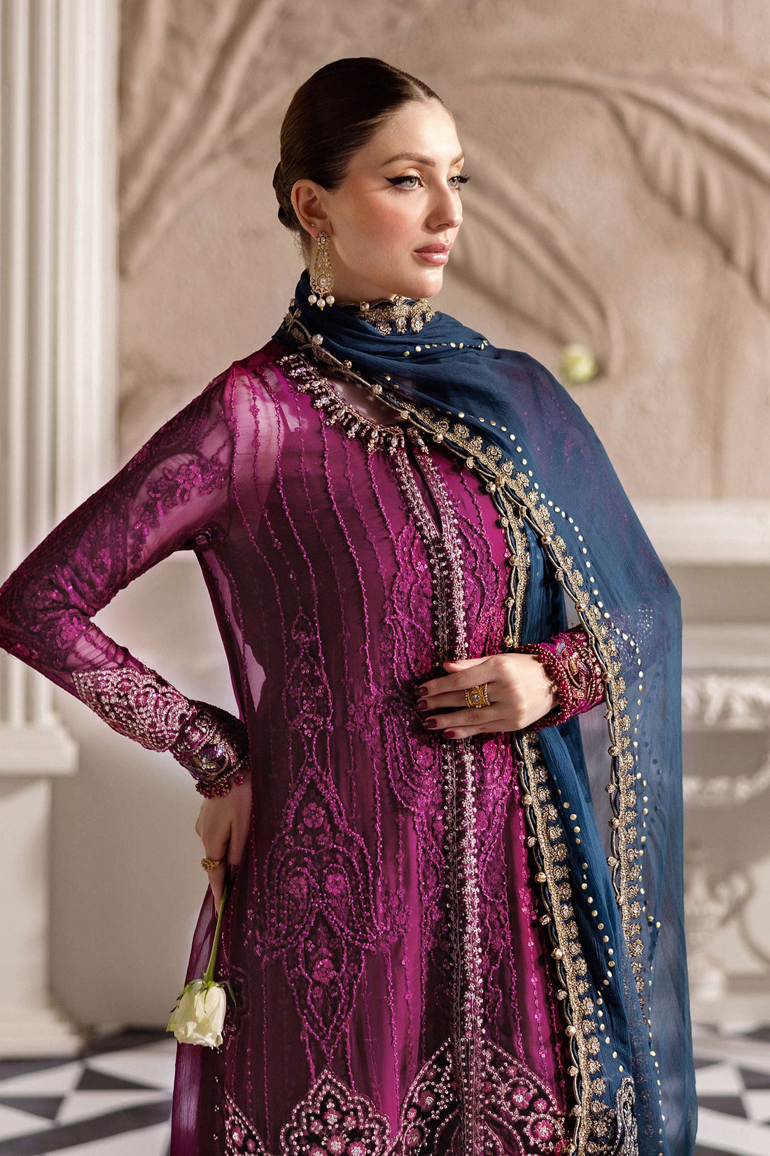 Maria B | Chiffon Formals 25 | MPC-25-102 - Ladies Clothes - Maria Faisal