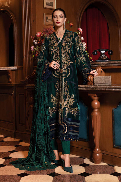 Maria B | Winter Luxe 25 | WL-1302 - Casual Dress - available at Maria Faisal in UK and USA.