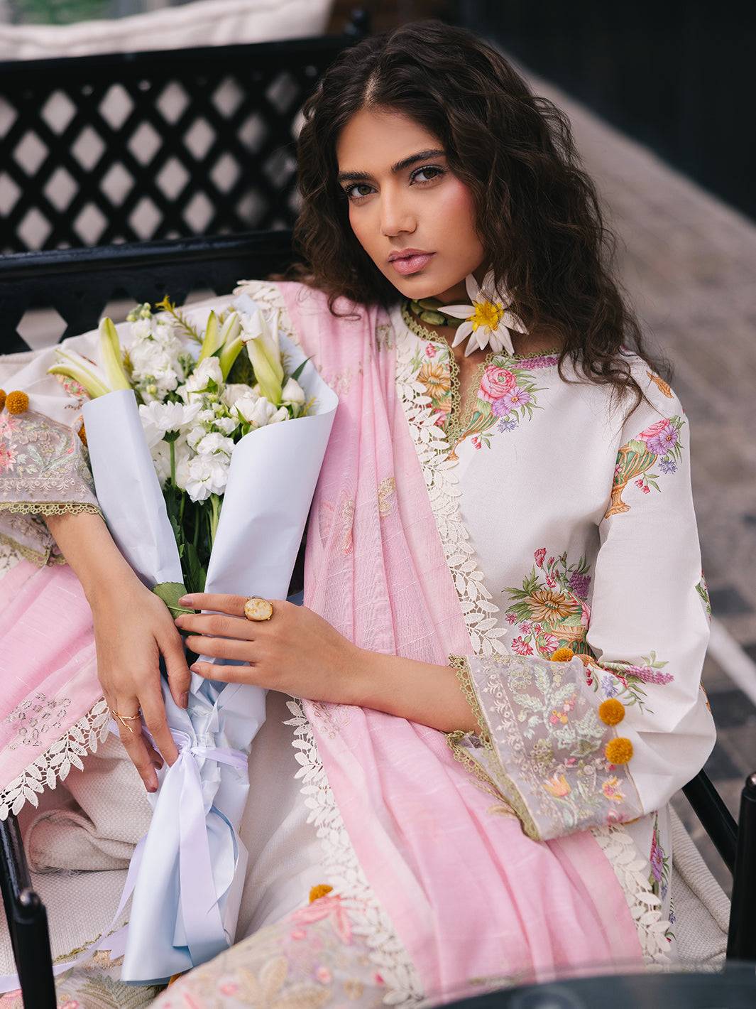 Mahnur | Broadway Luxury Lawn 25 | Cherry Blossom by Maria Faisal - Registered Vendor of : Mahnur - type : Ladies Clothes - 100% original wedding dresses