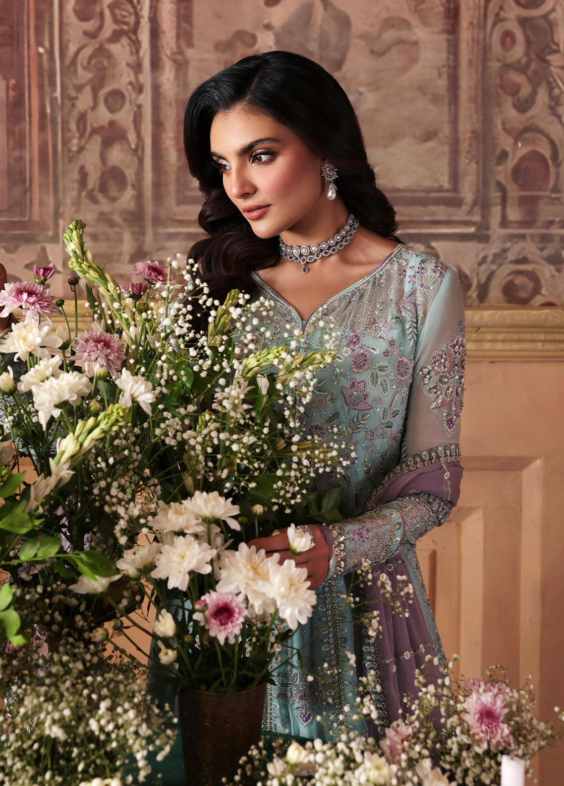 Gulaal | I Evayna Embroidered Chiffon | Delina - Ladies Clothes - Maria Faisal