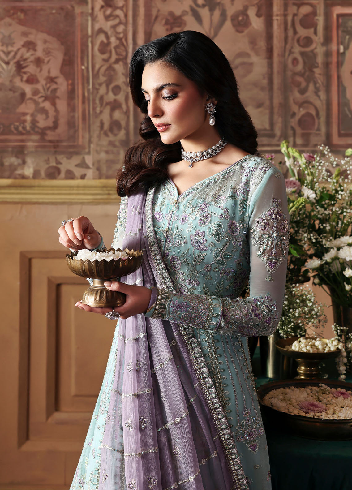 Gulaal | I Evayna Embroidered Chiffon | Delina - Ladies Clothes - Maria Faisal