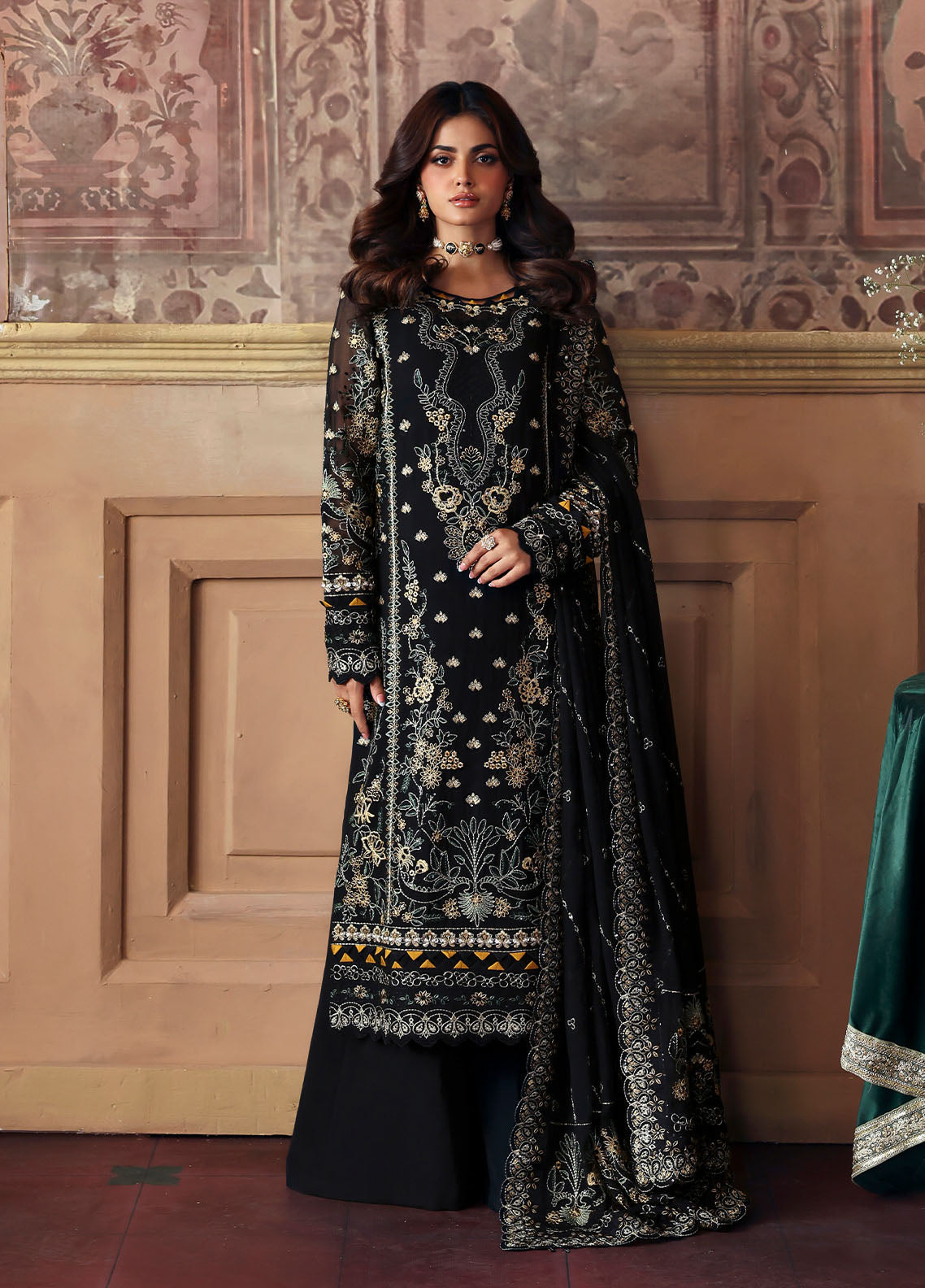 Gulaal | I Evayna Embroidered Chiffon |Deenah - Ladies Clothes - Maria Faisal