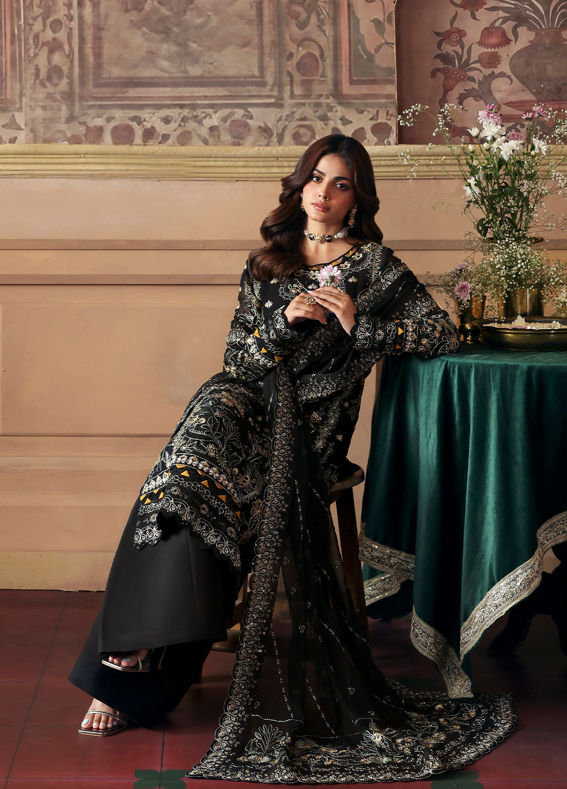 Gulaal | I Evayna Embroidered Chiffon |Deenah - Ladies Clothes - Maria Faisal
