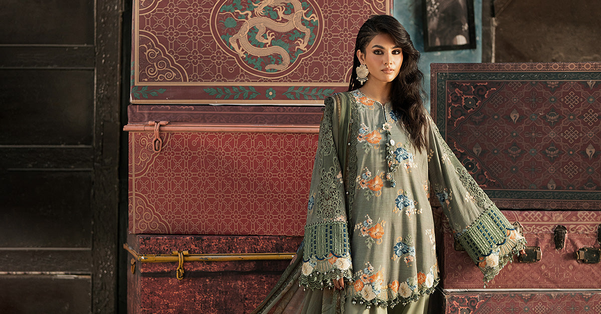 Maria B | M Prints Winter Fall 2026 | MPT-3103-A - Luxury Dress - available at Maria Faisal in UK and USA.