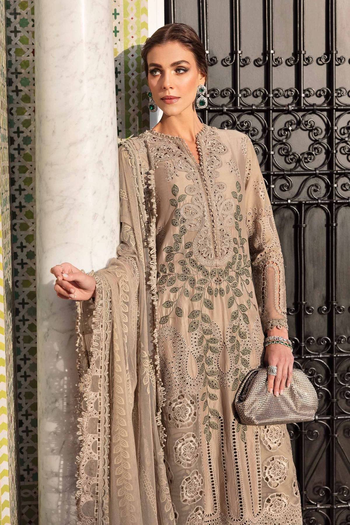 Maria B | Luxury Lawn 25 | D-2503-A by Maria Faisal - Registered Vendor of : Maria B - type : Ladies Clothes - 100% original wedding dresses