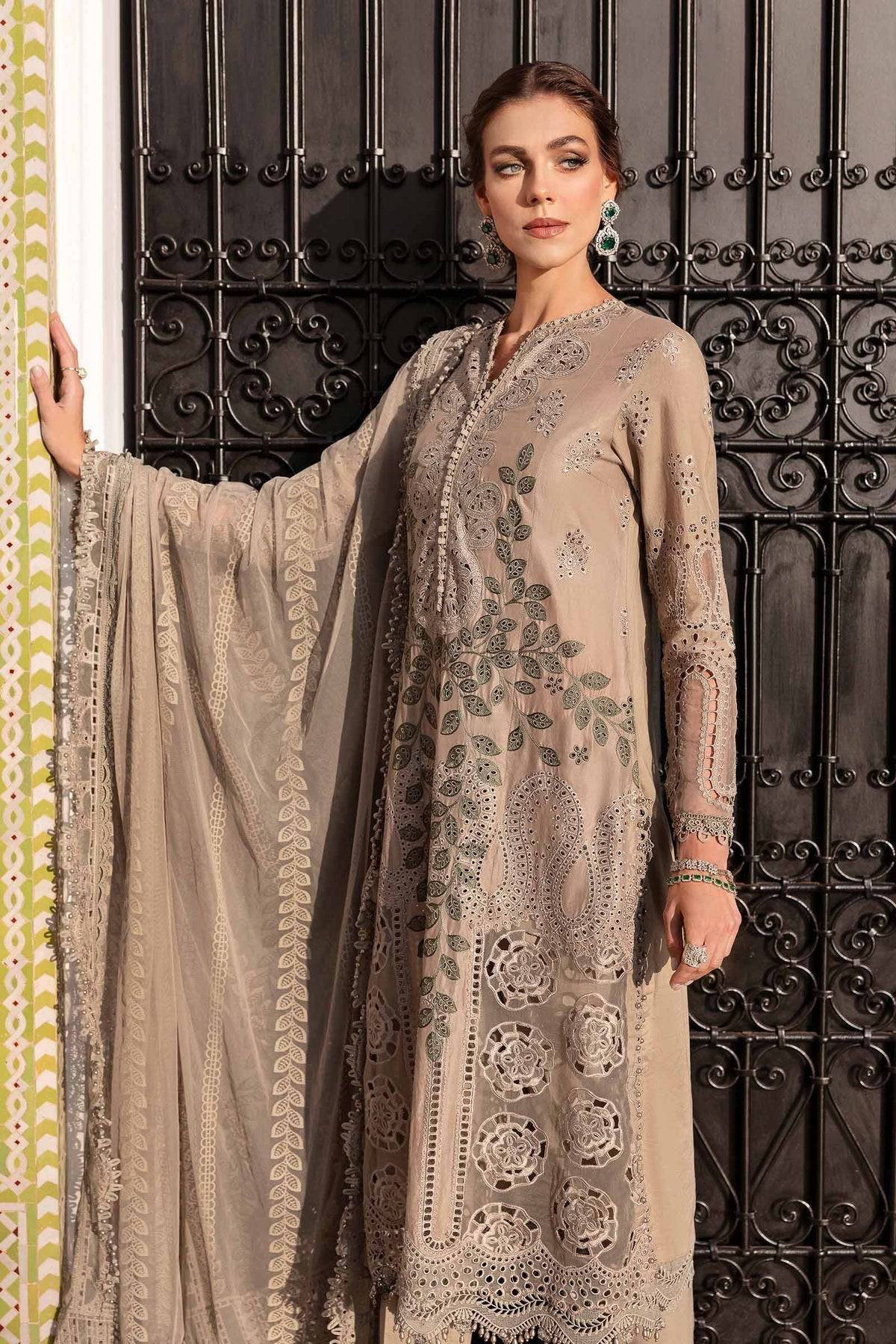 Maria B | Luxury Lawn 25 | D-2503-A by Maria Faisal - Registered Vendor of : Maria B - type : Ladies Clothes - 100% original wedding dresses