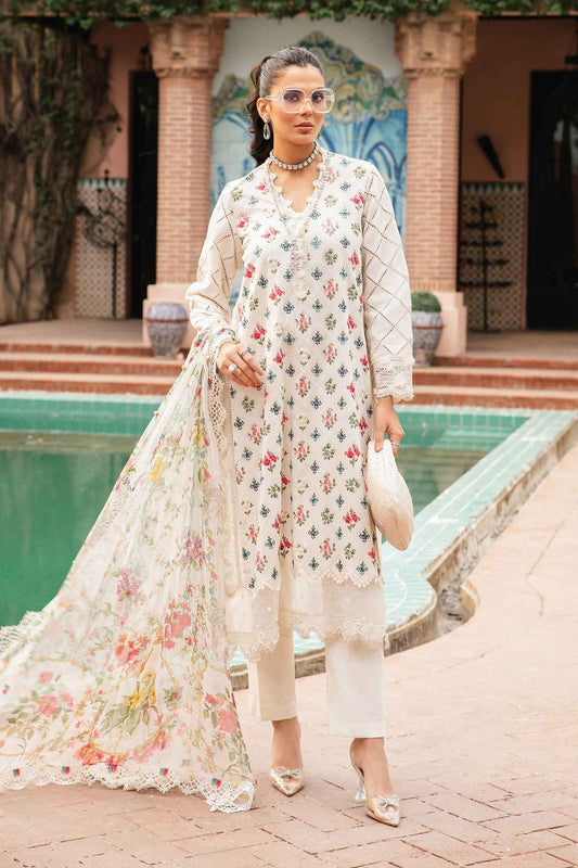 Maria.B | M Print Eid Edit | MPT-2203-A - Designer Dress with Intricate embroidery and embellishments. Shop elegent wedding dress at Maria Faisal.
