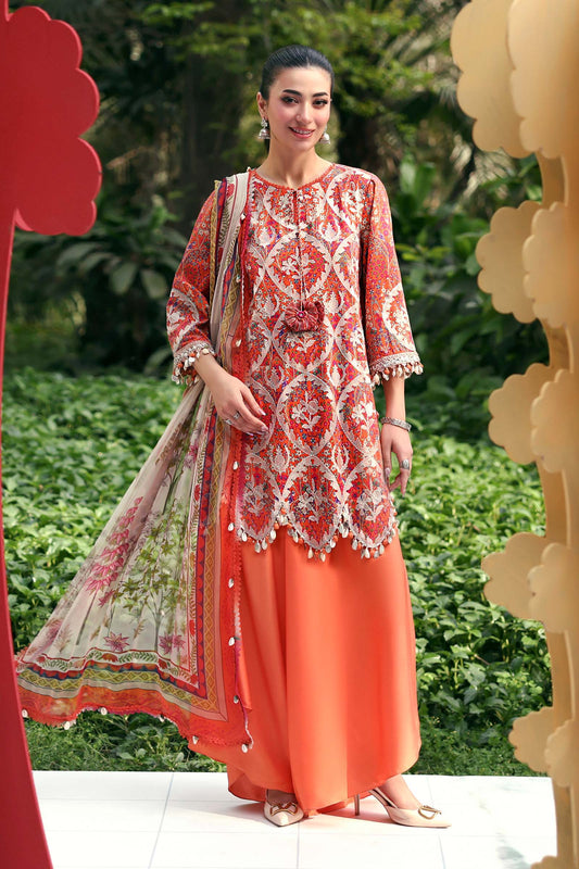 Maria B | M Prints 26 | MPT-3003-A - Luxury Dress - available at Maria Faisal in UK and USA.