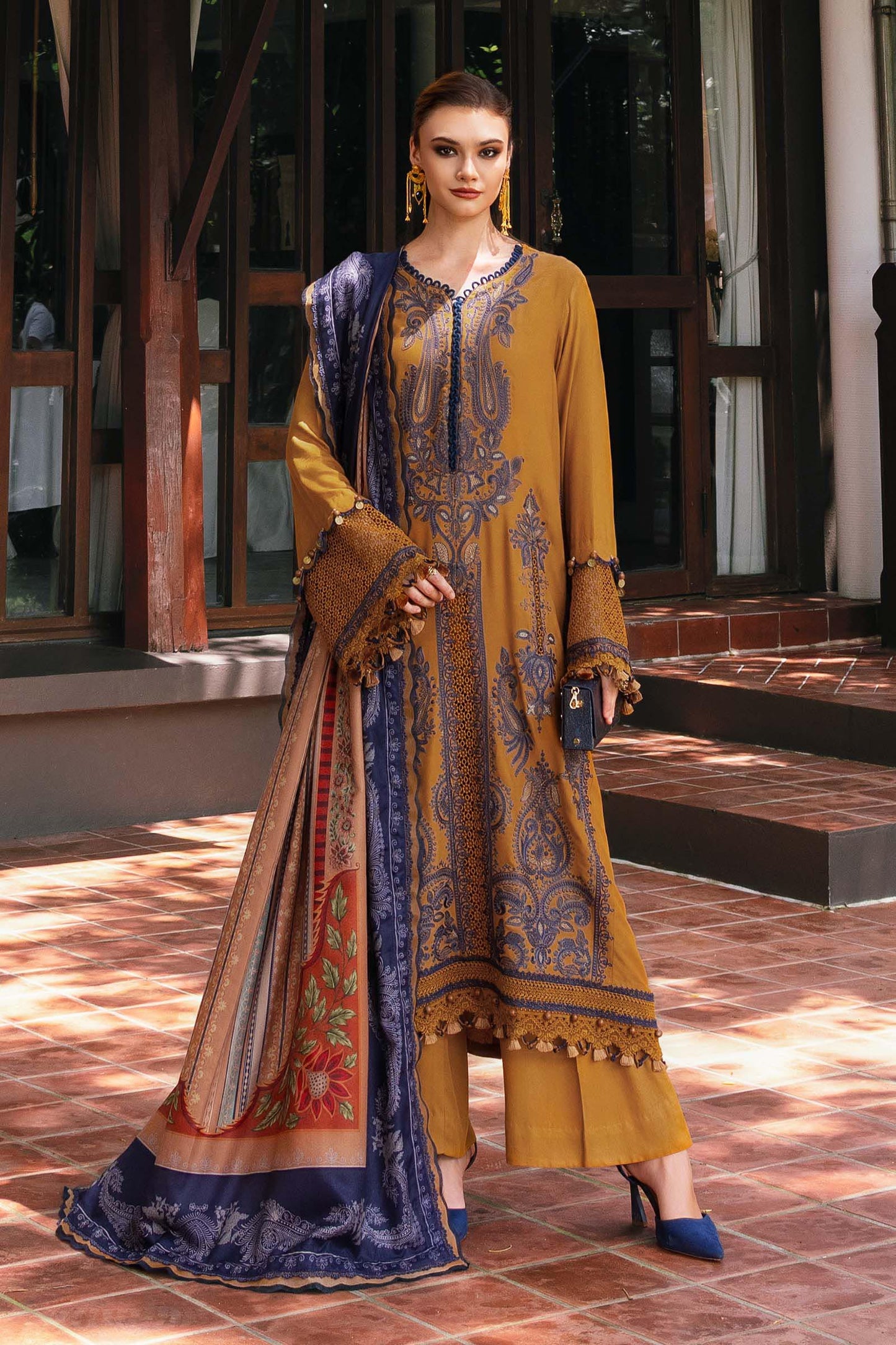 MPT-2803-A – authentic Pakistani dress from the M Prints Winter 25 collection for women in the UK
