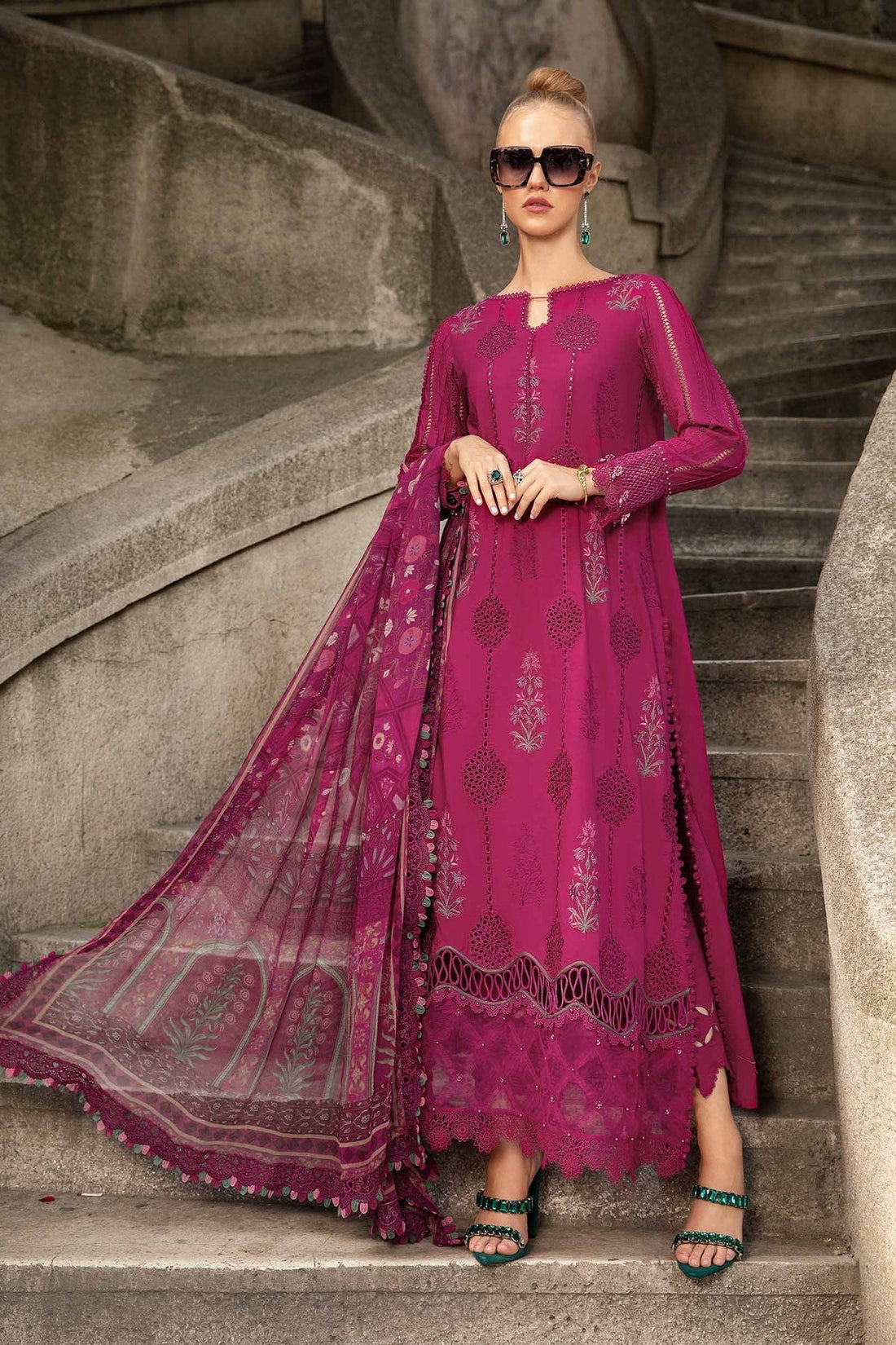 Maria B | M Prints Fall Edit 24 | MPT-2303-B - Ladies Clothes - Maria Faisal