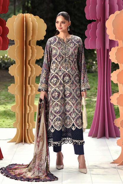 Maria B | M Prints 26 | MPT-3003-B - Luxury Dress - available at Maria Faisal in UK and USA.