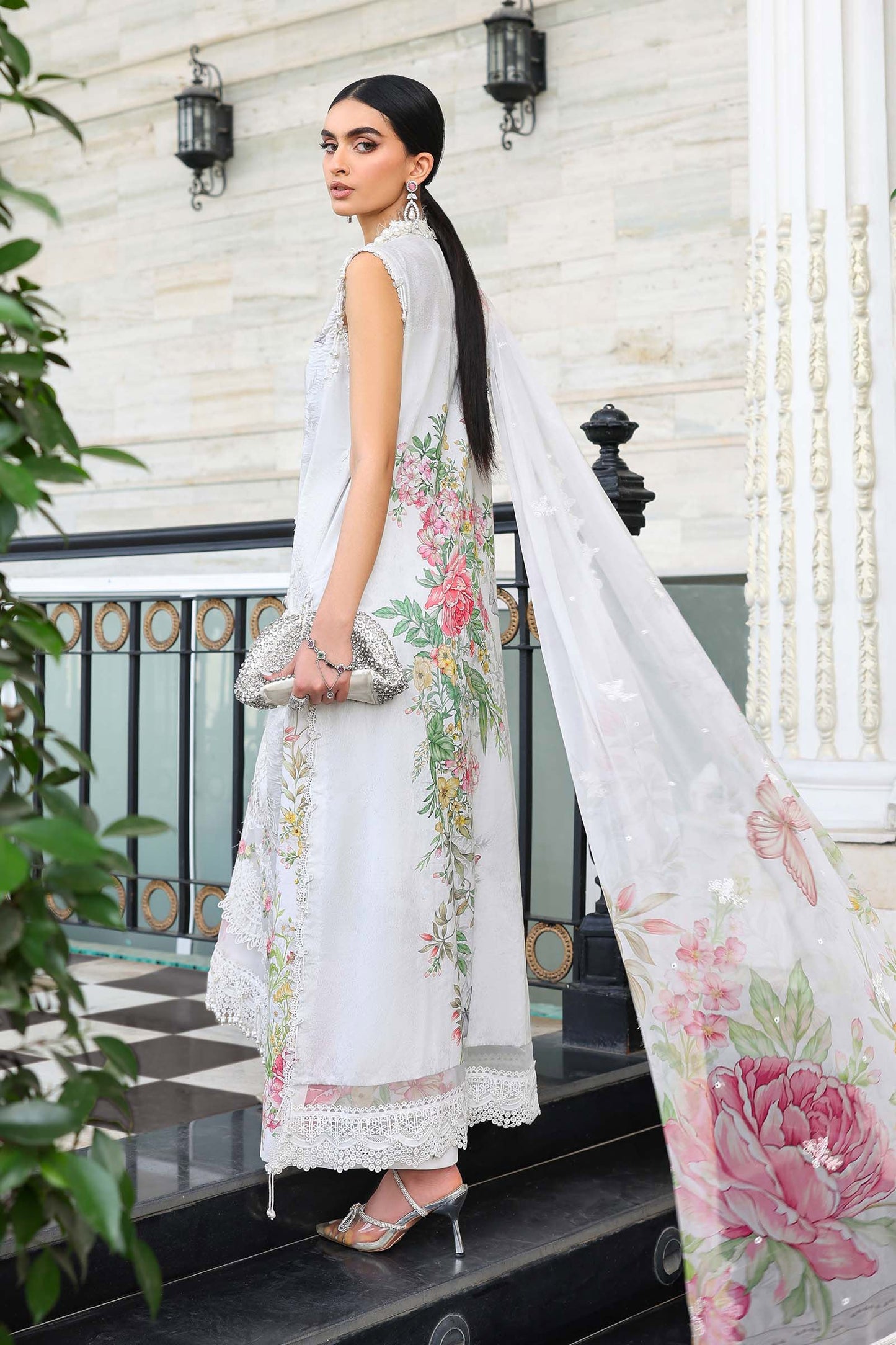 Maria B | Luxury Lawn 26 | EL-26-03 - Luxury Dress - available at Maria Faisal in UK and USA.