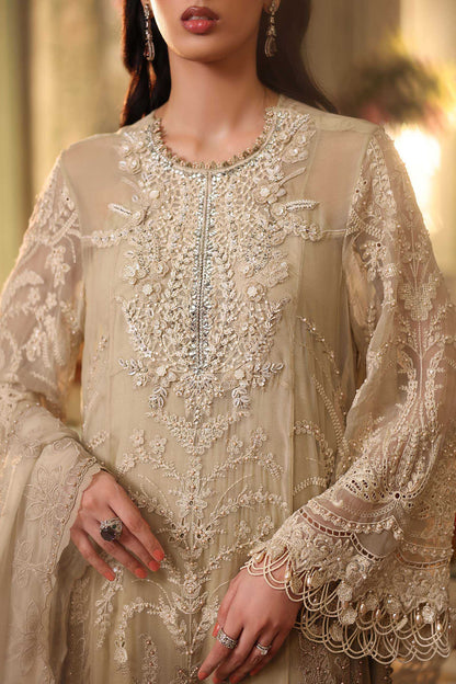 Maria b | Chiffon Formals 26 | MPC-26-103-Olive Gold - Formal Dress - available at Maria Faisal in UK and USA.