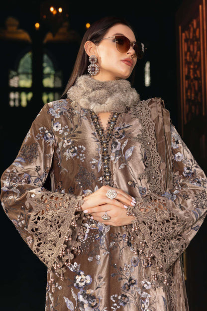 Maria B | Winter Luxe 25 | WL-1303 - Casual Dress - available at Maria Faisal in UK and USA.