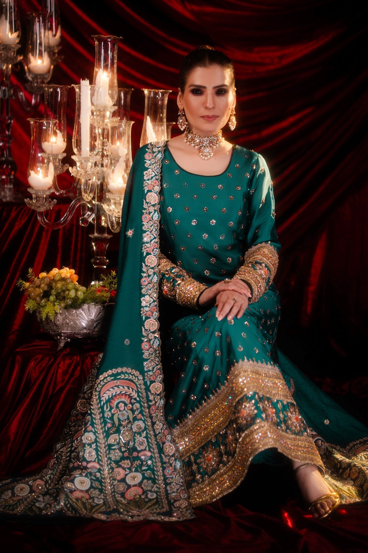 Sable Vogue | Laal Bagh Bridal Collection |SLB-1555 - Bridal Dress - available at Maria Faisal in UK and USA.
