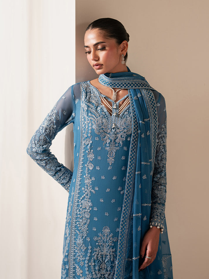 Gulaal | Ayla Luxury Chiffon | Sera - Formal Dress - available at Maria Faisal in UK and USA.
