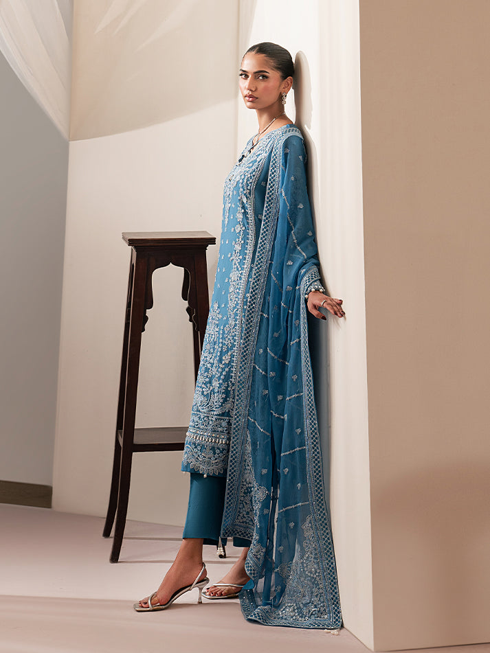 Gulaal | Ayla Luxury Chiffon | Sera - Formal Dress - available at Maria Faisal in UK and USA.