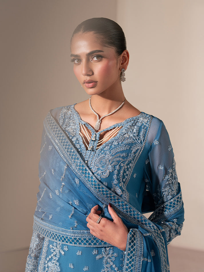 Gulaal | Ayla Luxury Chiffon | Sera - Formal Dress - available at Maria Faisal in UK and USA.