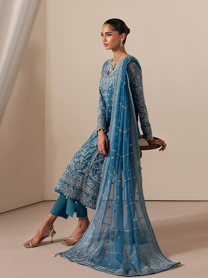 Gulaal | Ayla Luxury Chiffon | Sera - Formal Dress - available at Maria Faisal in UK and USA.