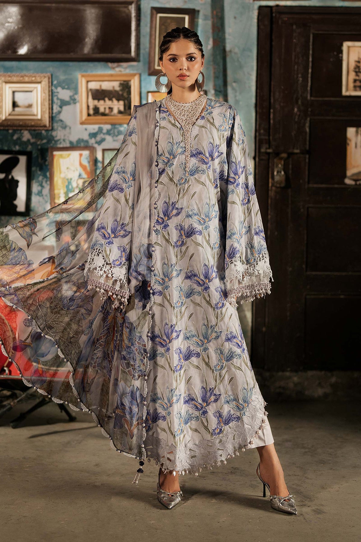 Maria B | M Prints Winter Fall 2026 | MPT-3104-A - Luxury Dress - available at Maria Faisal in UK and USA.