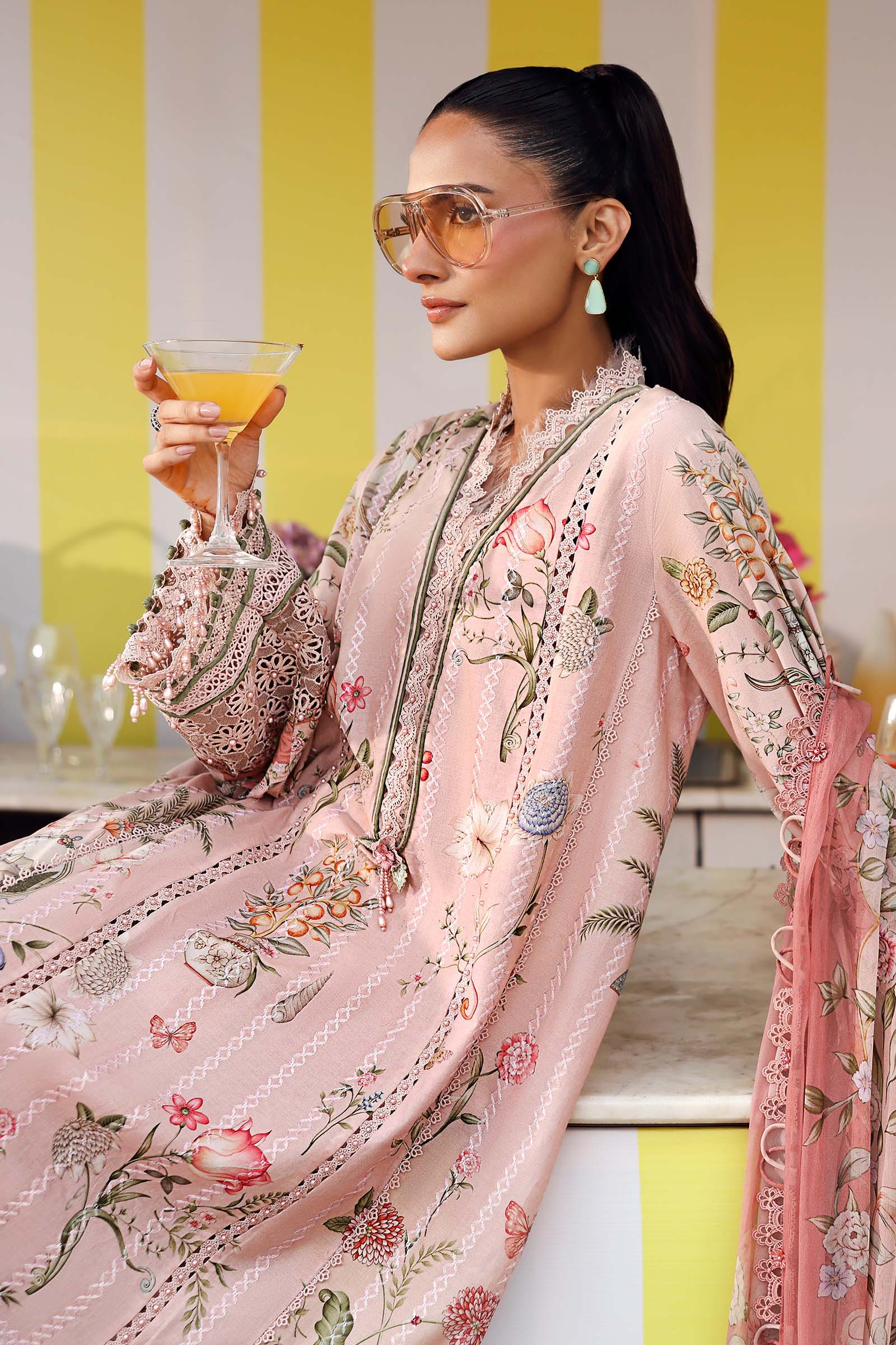 Maria B | M Prints 26 | MPT-3004-A - Luxury Dress - available at Maria Faisal in UK and USA.