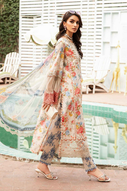 Maria.B | M Print Eid Edit | MPT-2204-A - Designer Dress with Intricate embroidery and embellishments. Shop elegent wedding dress at Maria Faisal.