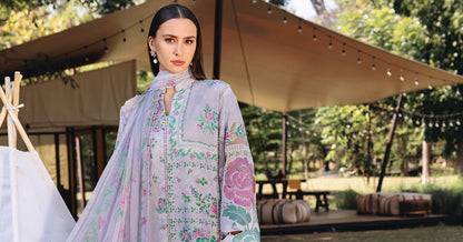 Lilac Long Shirt with Plazo - Maria B | M Prints Eid'26 | MPT-2904-A - Ladies Clothes - Maria Faisal