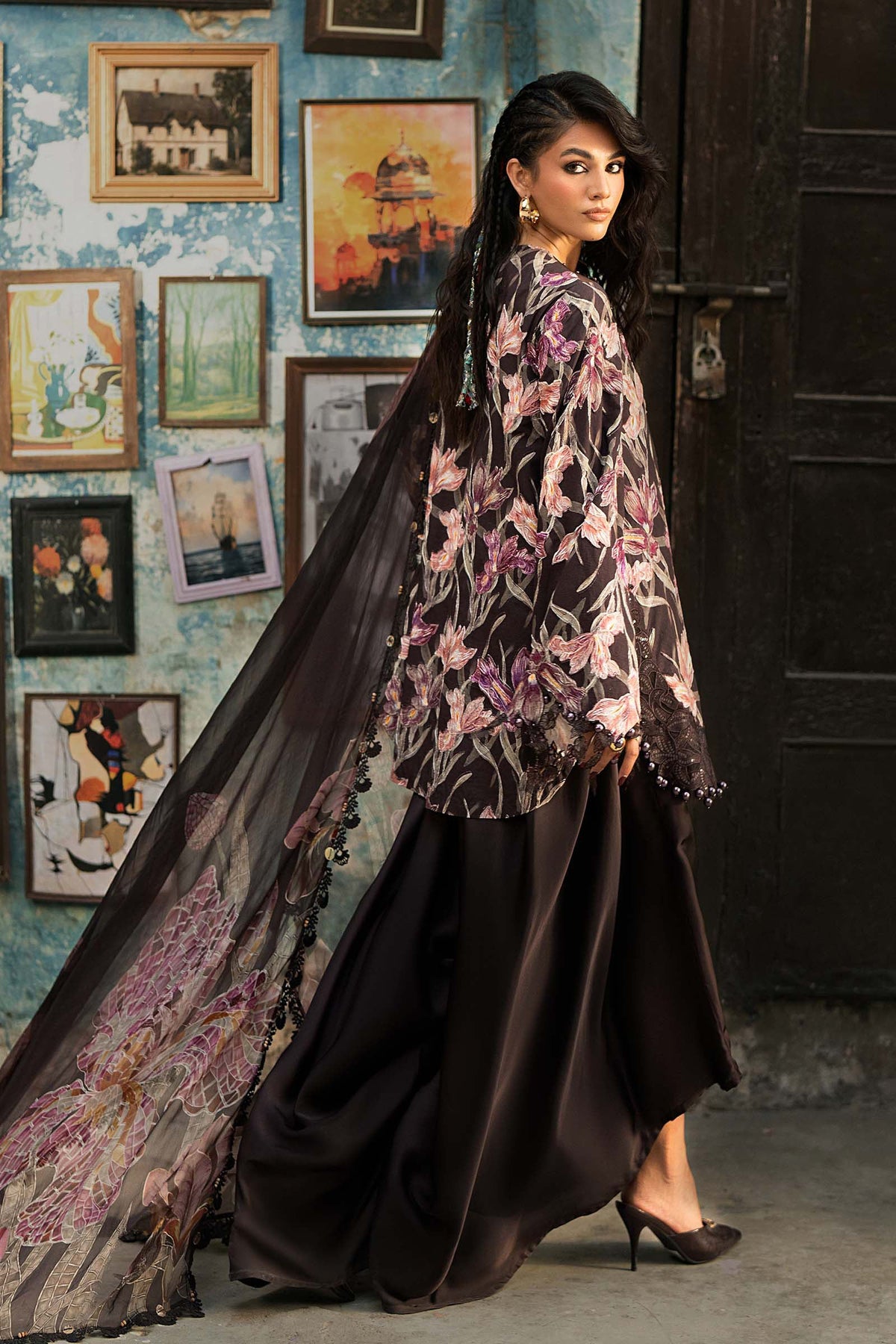 Maria B | M Prints Winter Fall 2026 | MPT-3104-B - Luxury Dress - available at Maria Faisal in UK and USA.