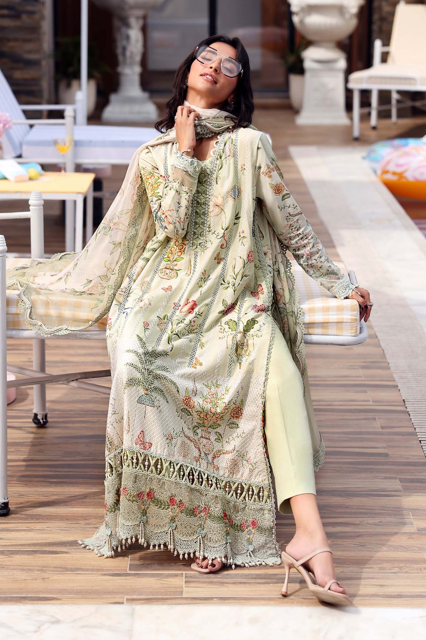 Maria B | M Prints 26 | MPT-3004-B - Luxury Dress - available at Maria Faisal in UK and USA.