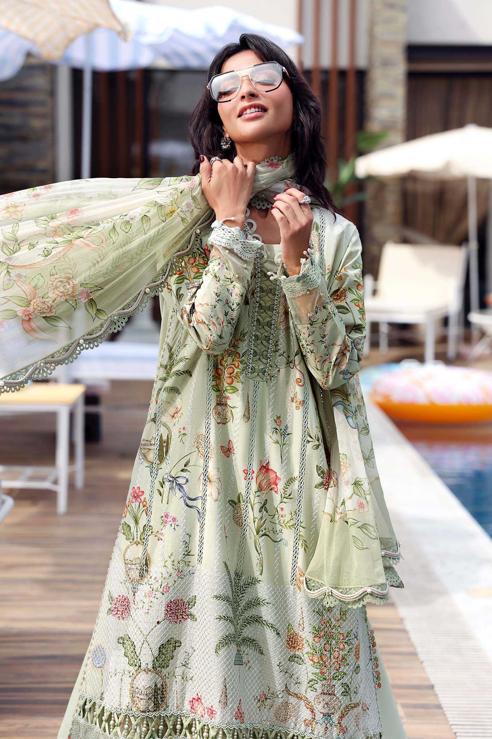 Maria B | M Prints 26 | MPT-3004-B - Luxury Dress - available at Maria Faisal in UK and USA.