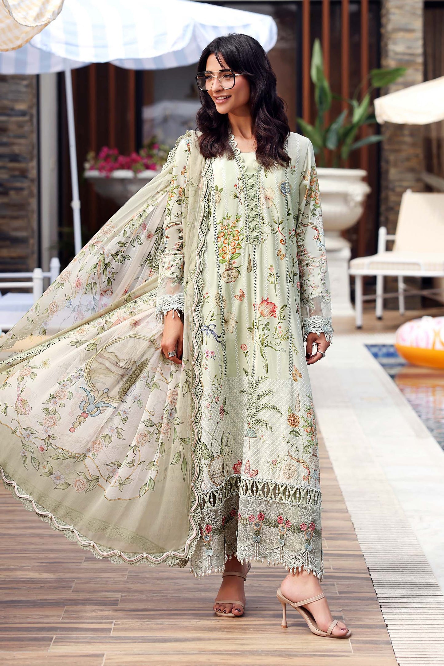 Maria B | M Prints 26 | MPT-3004-B - Luxury Dress - available at Maria Faisal in UK and USA.