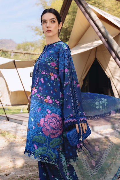 Blue Short Shirt with Plazo - Maria B | M Prints Eid'26 | MPT-2904-B - Ladies Clothes - Maria Faisal
