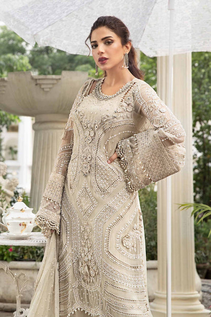Maria B | Chiffon Formals 24 | Chiffon Suit | MPC-24-104 - Wedding Dress - Maria Faisal