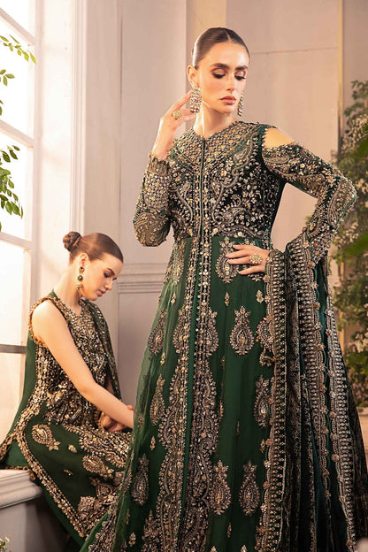 Maria B | Mbroidered Formals 24 | Velvet Suit | BD-2904 - Designer Dress with Intricate embroidery and embellishments. Shop elegent wedding dress at Maria Faisal.