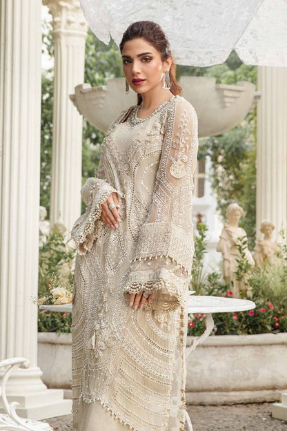 Maria B | Chiffon Formals 24 | Chiffon Suit | MPC-24-104 - Wedding Dress - Maria Faisal