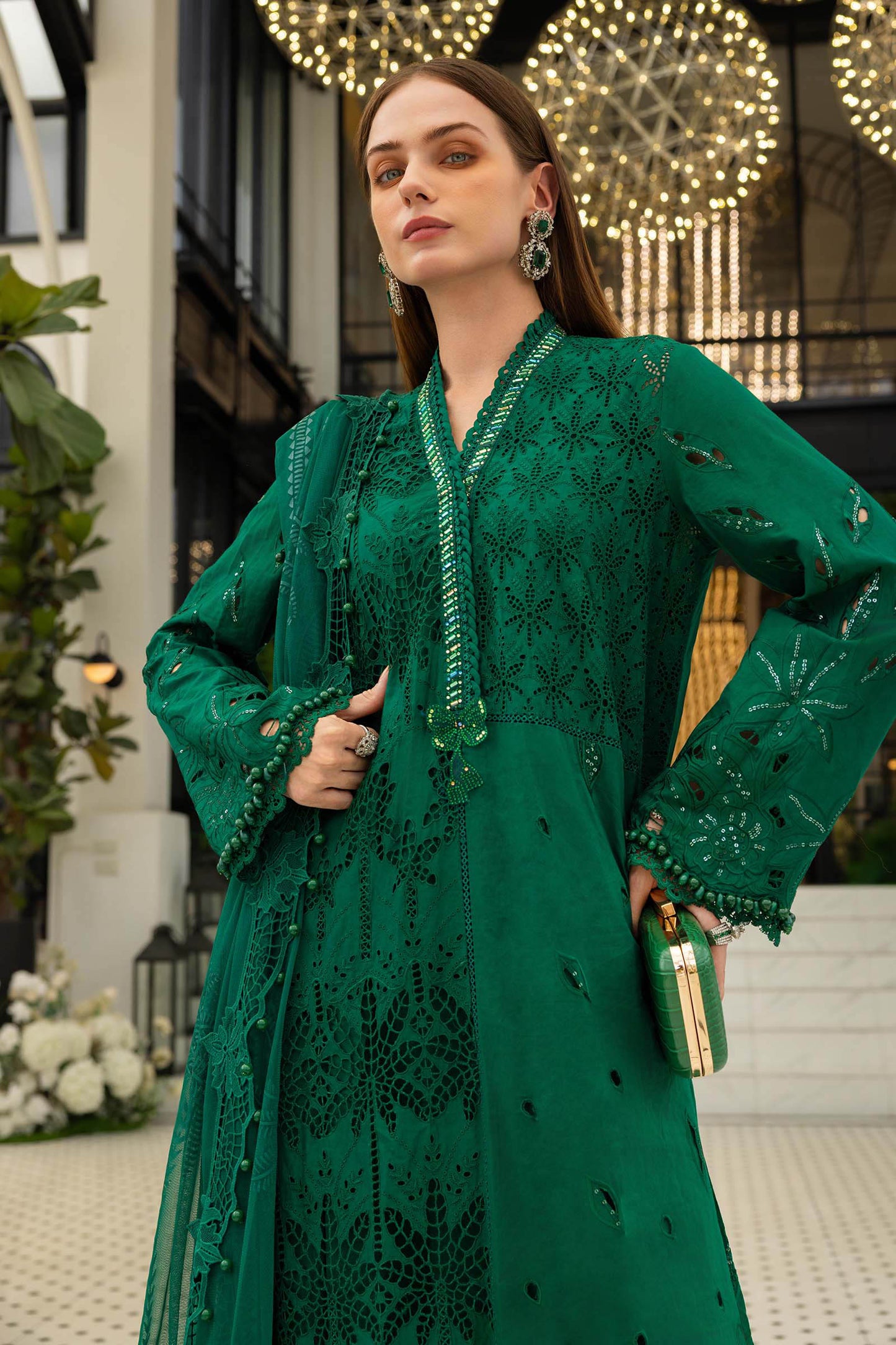 Maria B | luxury Lawn 26 | EL-26-04 - Luxury Dress - available at Maria Faisal in UK and USA.