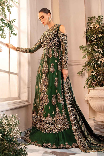 Maria B | Mbroidered Formals 24 | Velvet Suit | BD-2904 - Designer Dress with Intricate embroidery and embellishments. Shop elegent wedding dress at Maria Faisal.