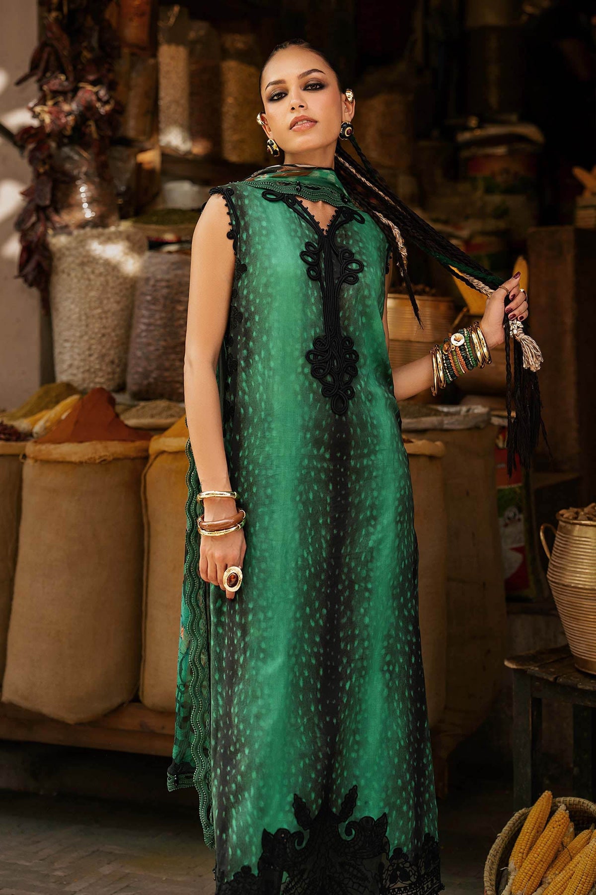Maria B | M Prints Winter Fall 2026 | MPT-3105-A - Luxury Dress - available at Maria Faisal in UK and USA.