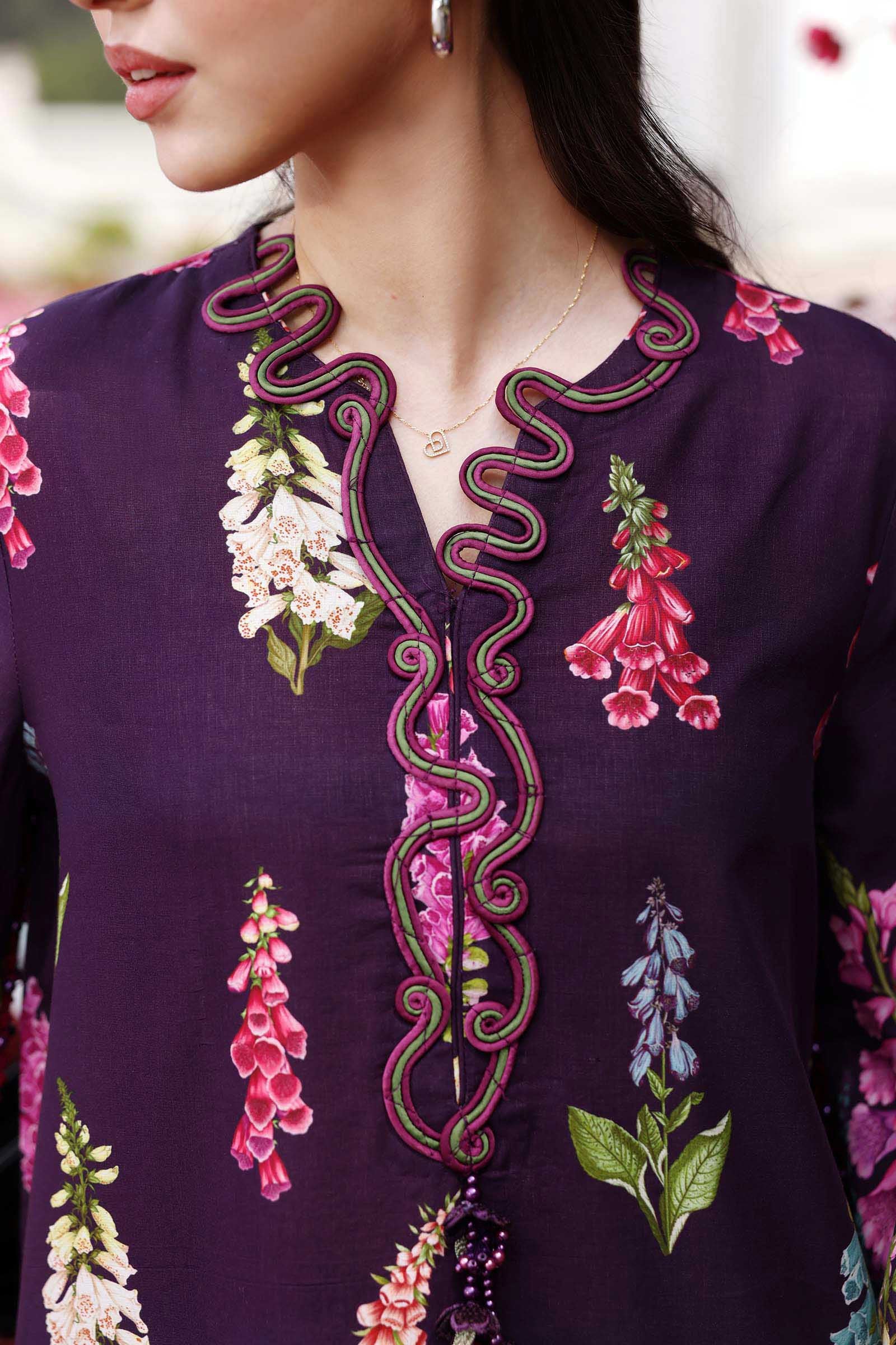 Maria B | M Prints 26 | MPT-3005-A - Luxury Dress - available at Maria Faisal in UK and USA.