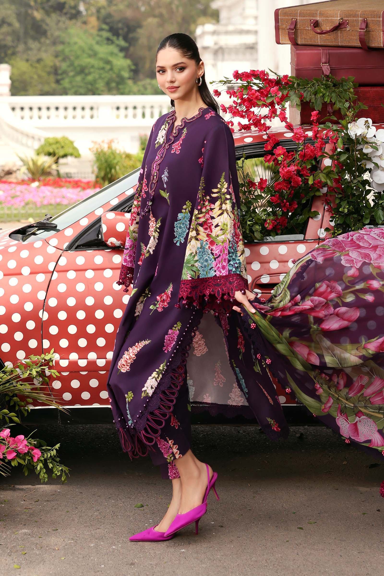 Maria B | M Prints 26 | MPT-3005-A - Luxury Dress - available at Maria Faisal in UK and USA.