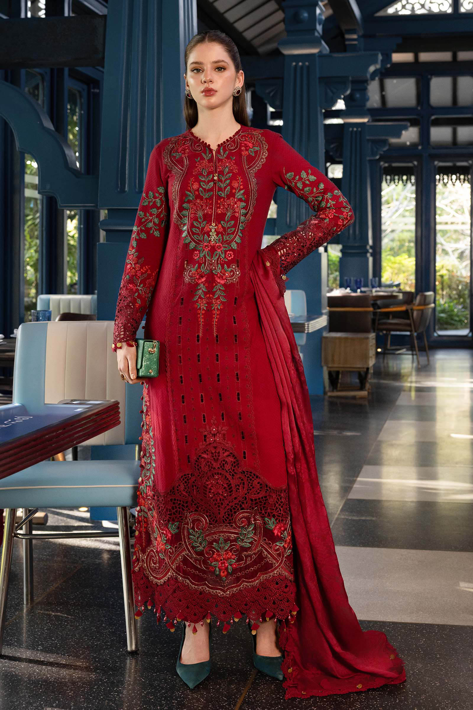 Maria B | luxury Lawn 26 | EL-26-05 - Luxury Dress - available at Maria Faisal in UK and USA.